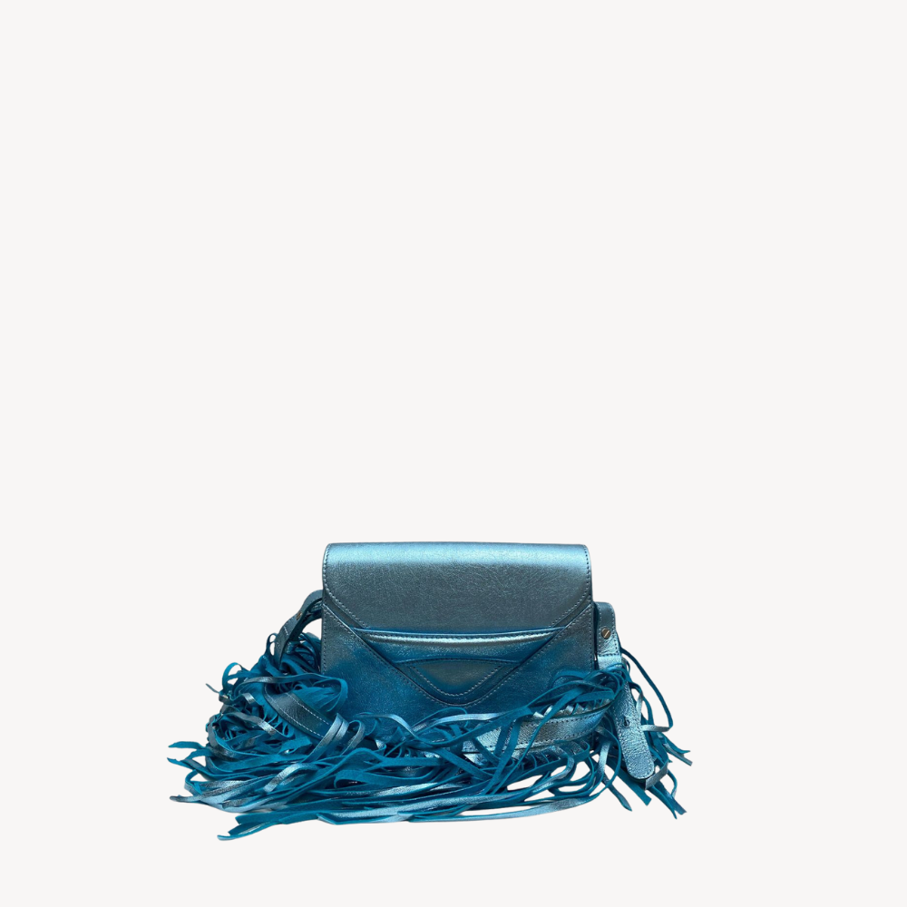 Mia Mini Flecos Azul Metálico