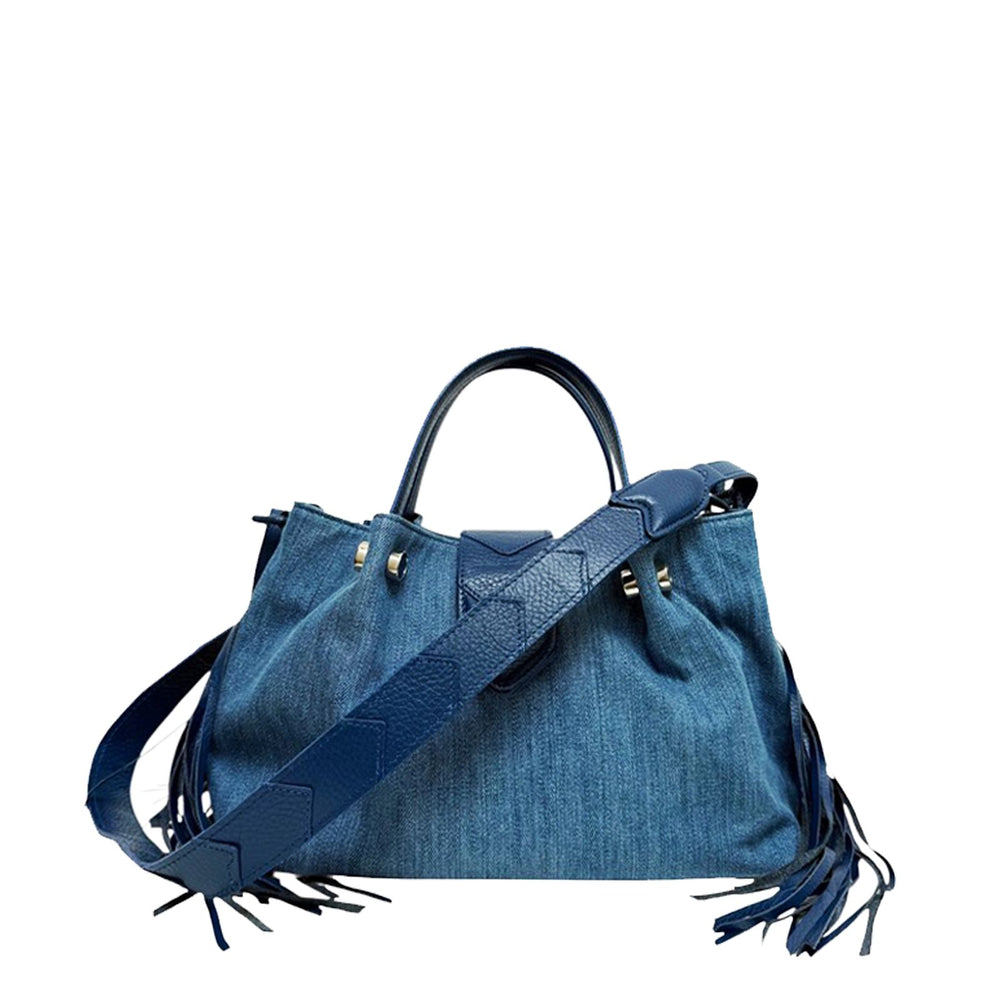 Uma Chica Flecos Denim Azul
