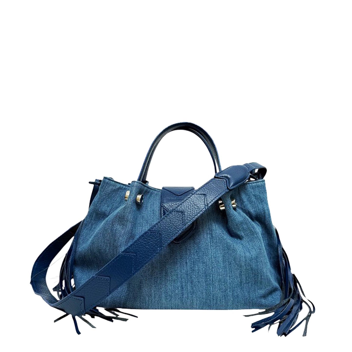 Uma Chica Flecos Denim Azul