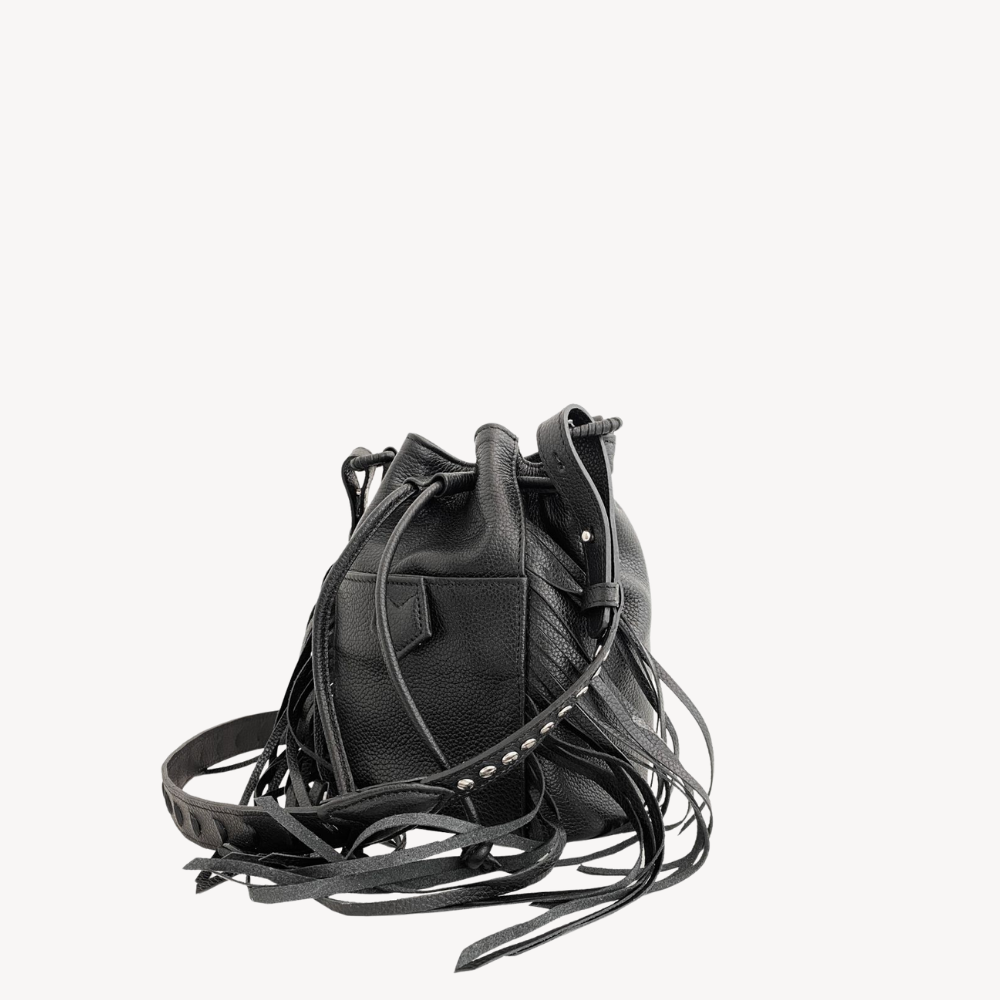 Romina Mini Flecos Negra