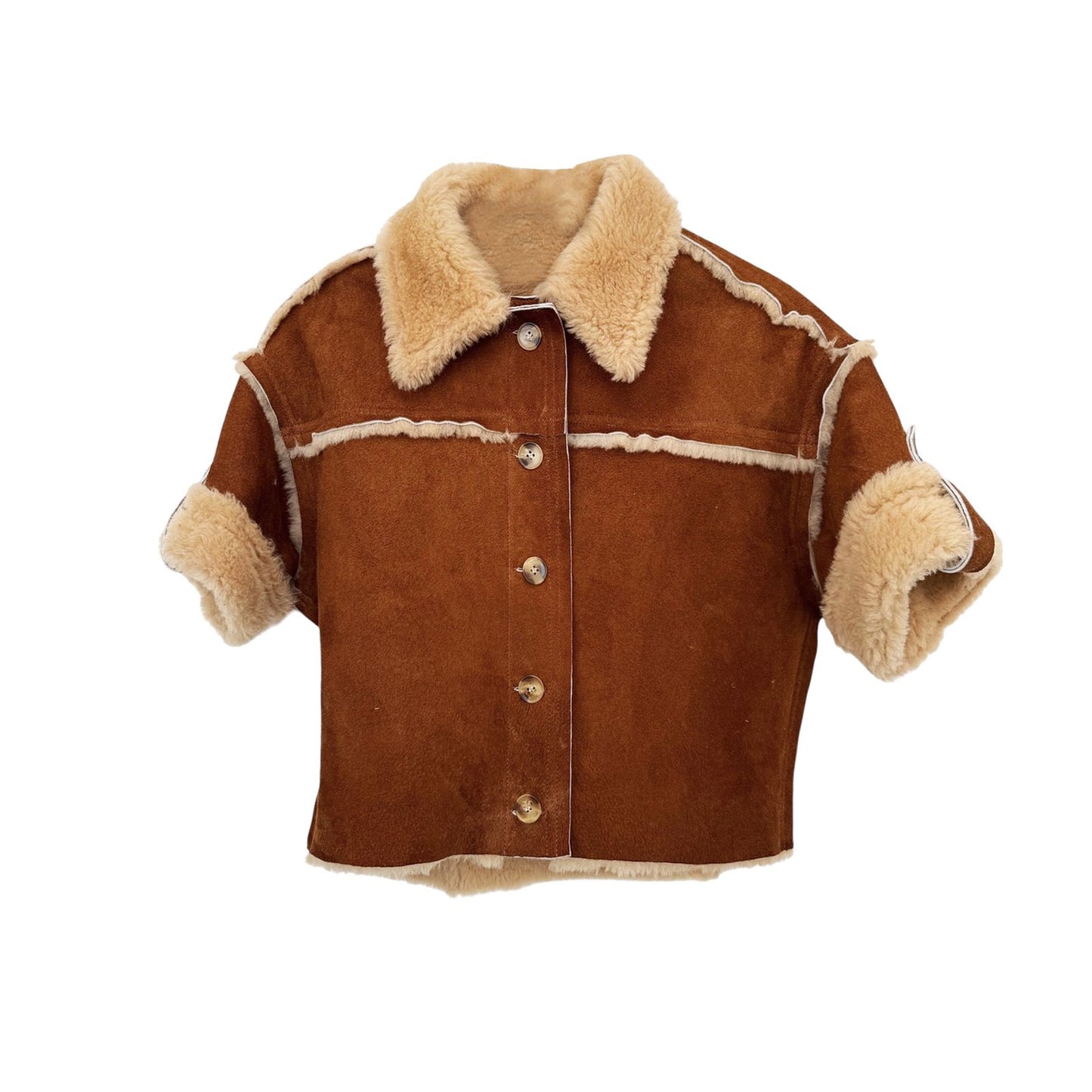 XL Shirt Borrego Gamuza Camel