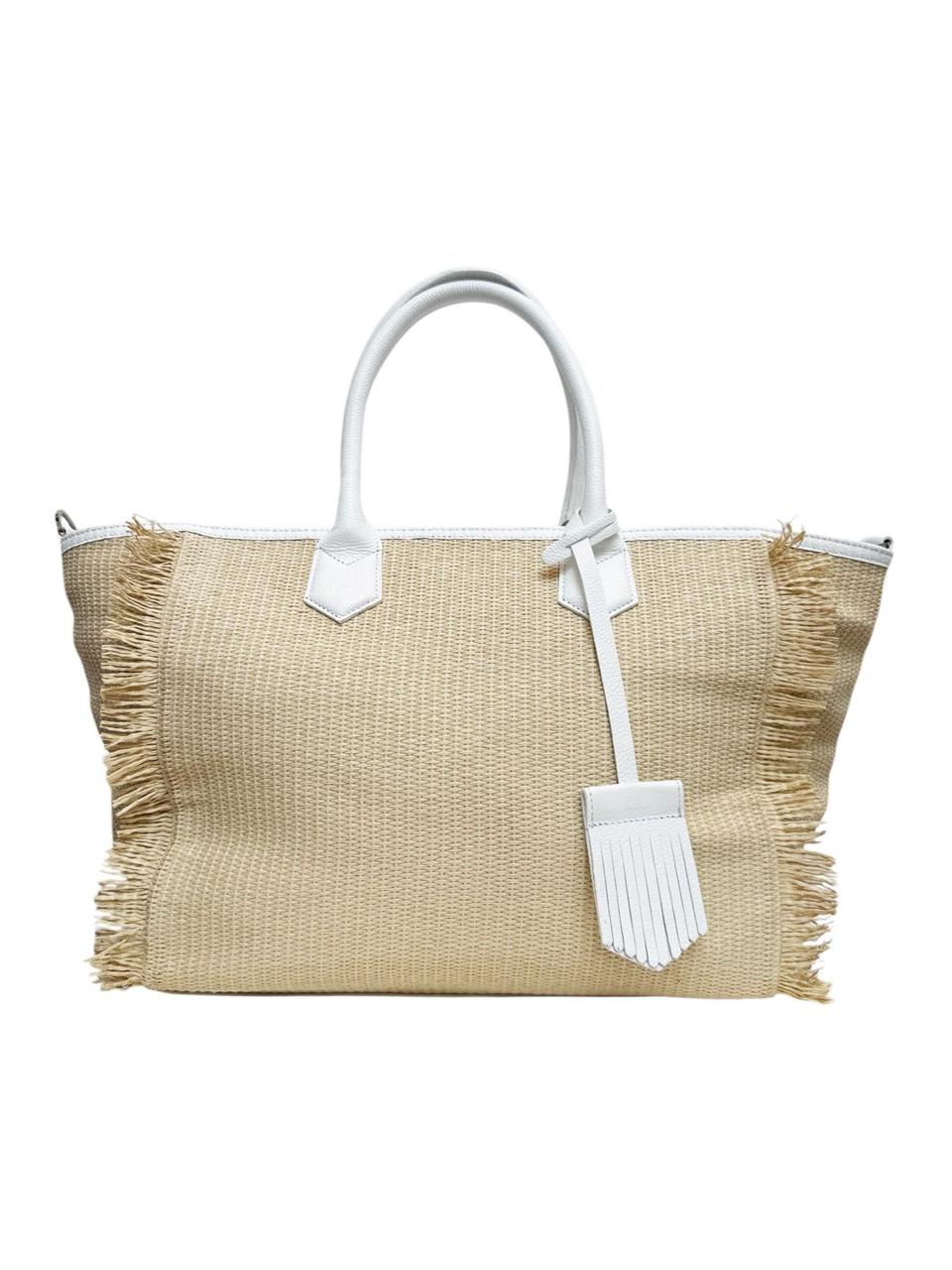 Weekender Raffia Hueso