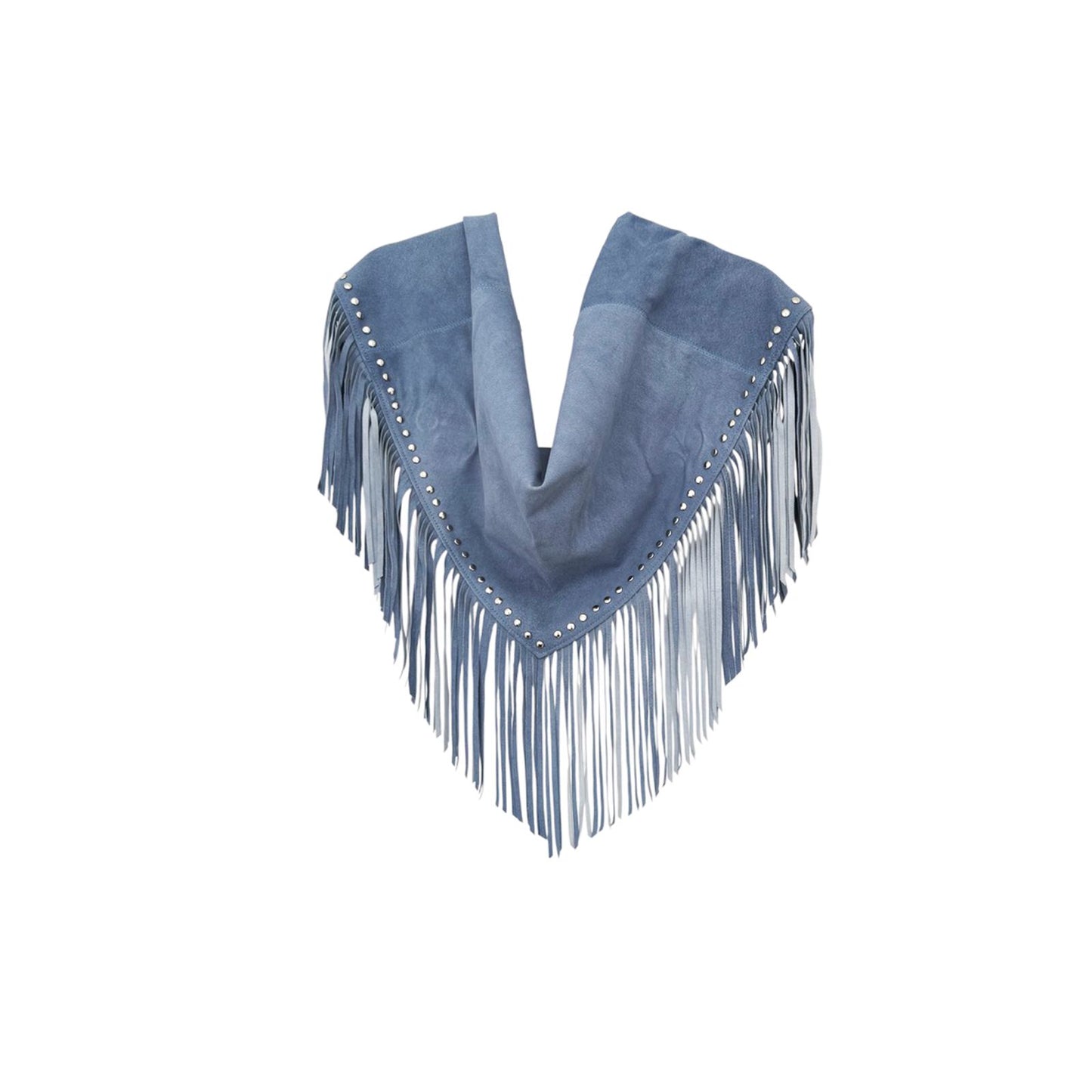 Cuello Gamuza Azul Estoperoles