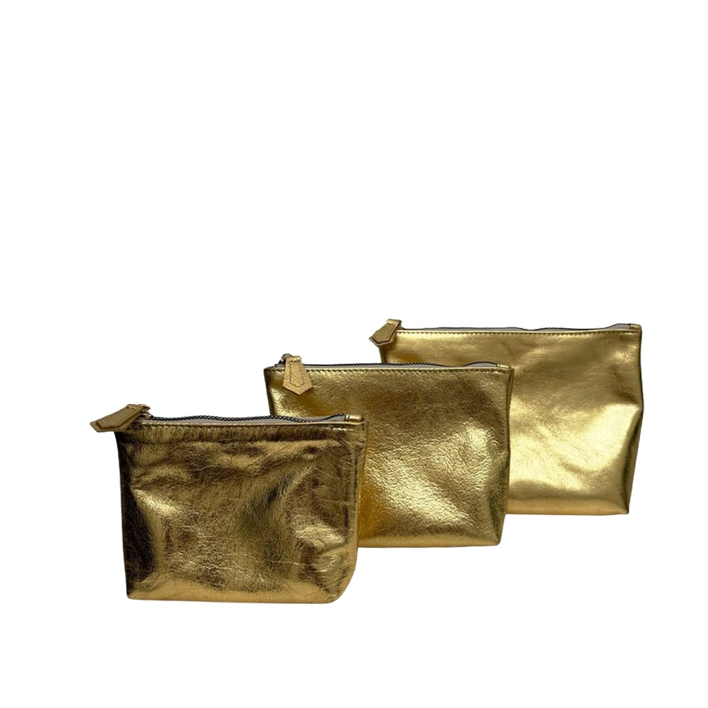Set de 3 Cosmetiqueras Oro