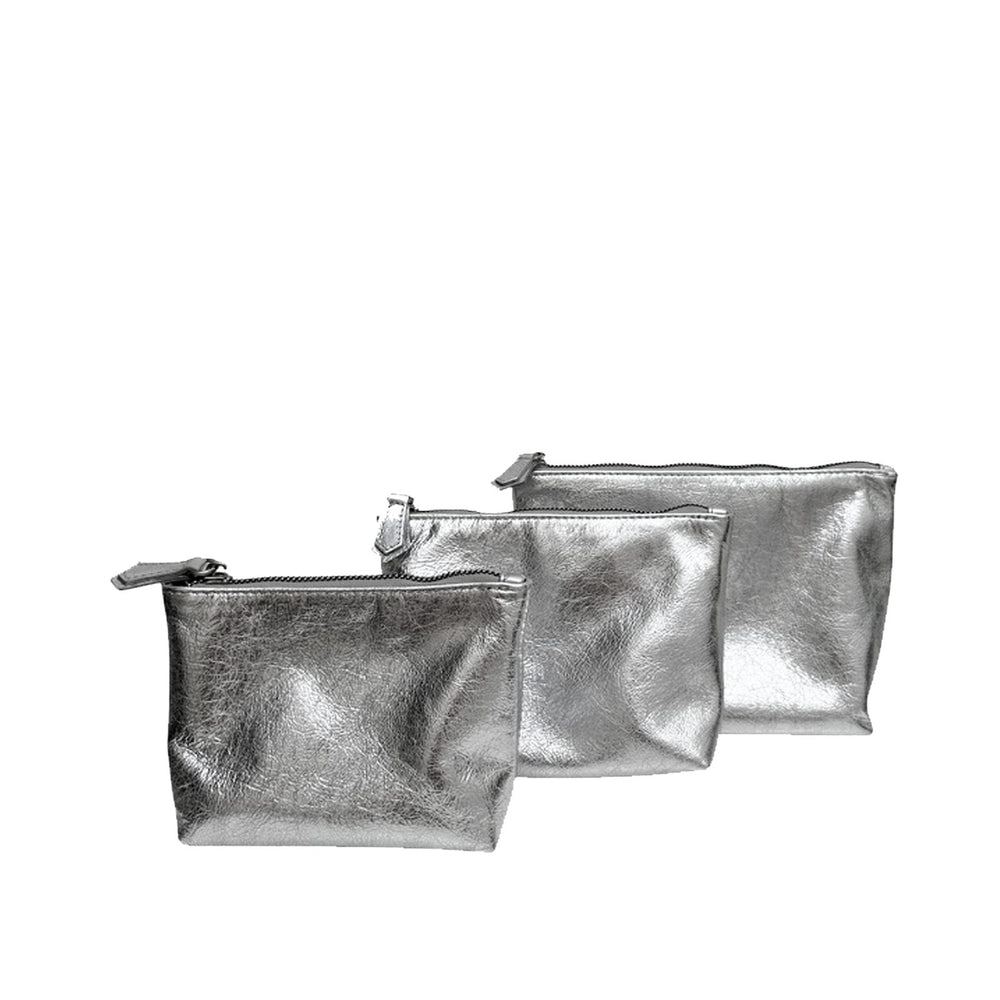 Set de 3 Cosmetiqueras Plata