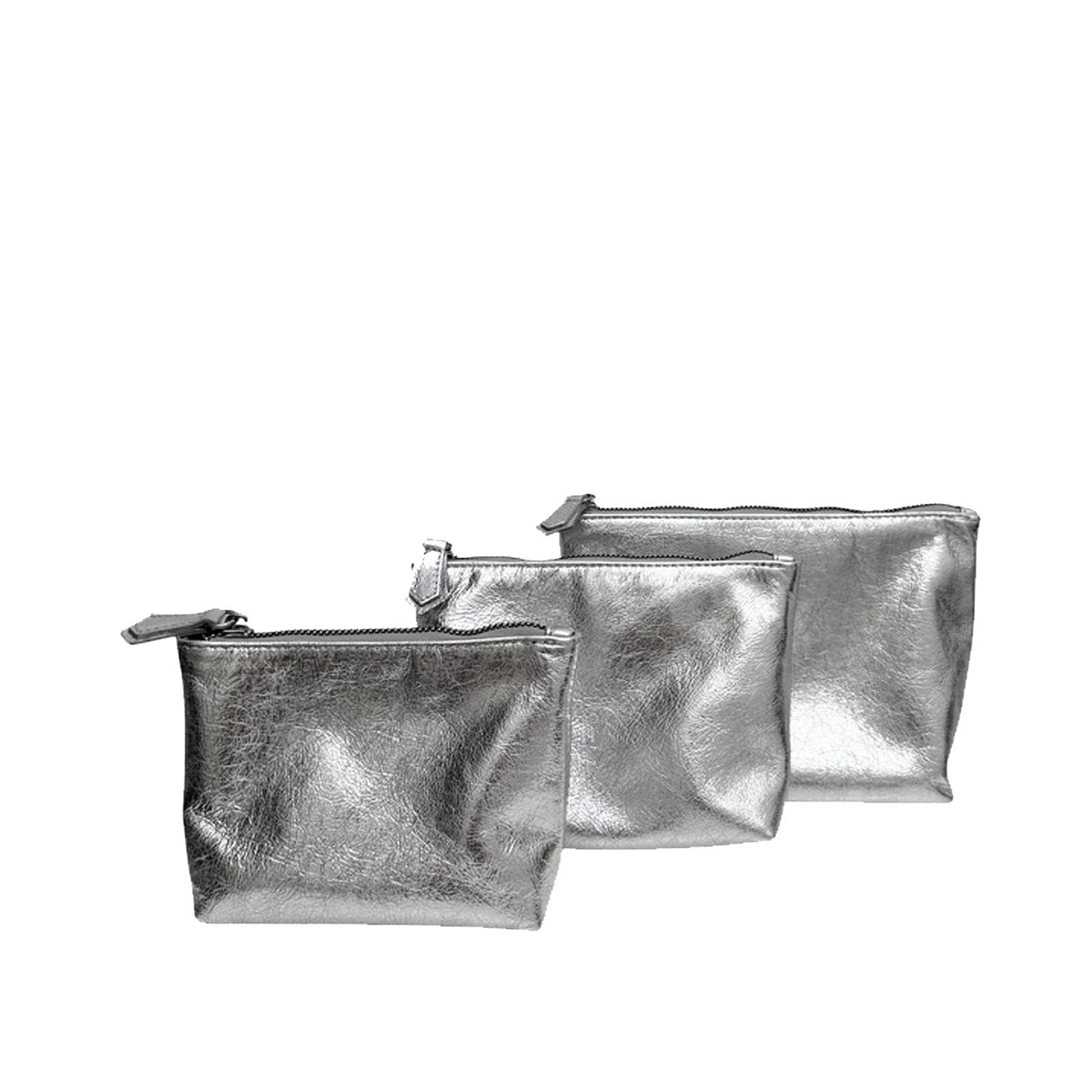 Set de 3 Cosmetiqueras Plata