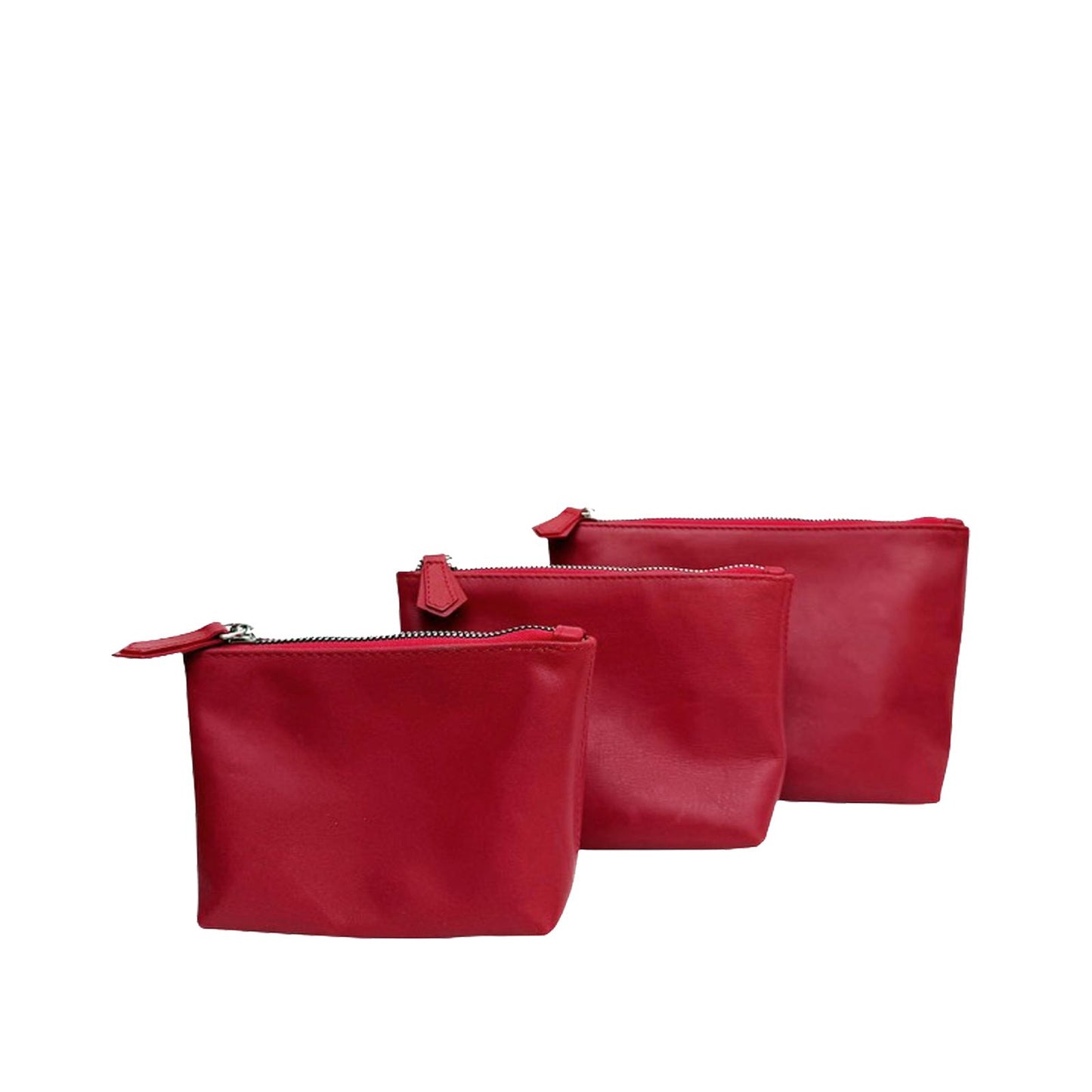 Set de 3 Cosmetiqueras Rojo